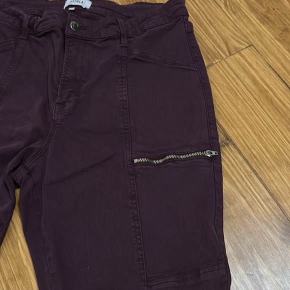 Pistola Women’s Size 31 Hannah Skinny Cargo Pants in Burgundy - Picture 4 of 7